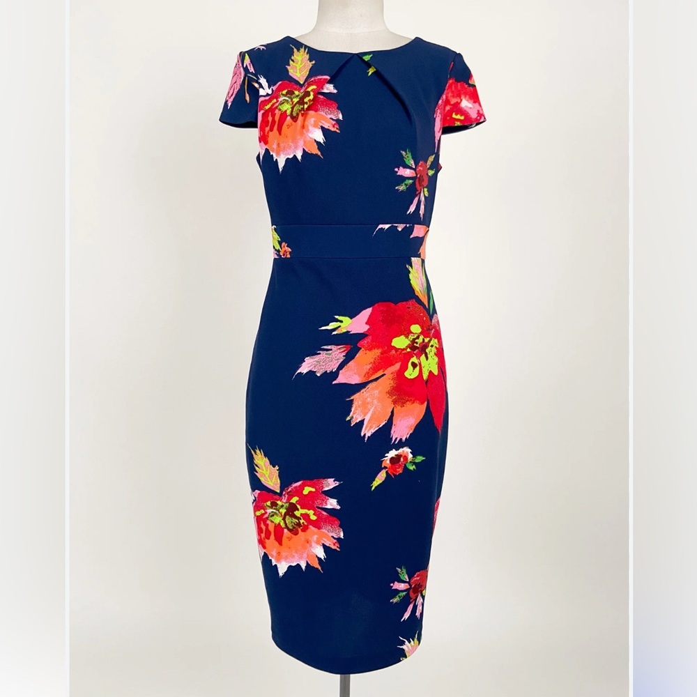JAX Black Label cap sleeve Midi Dress
